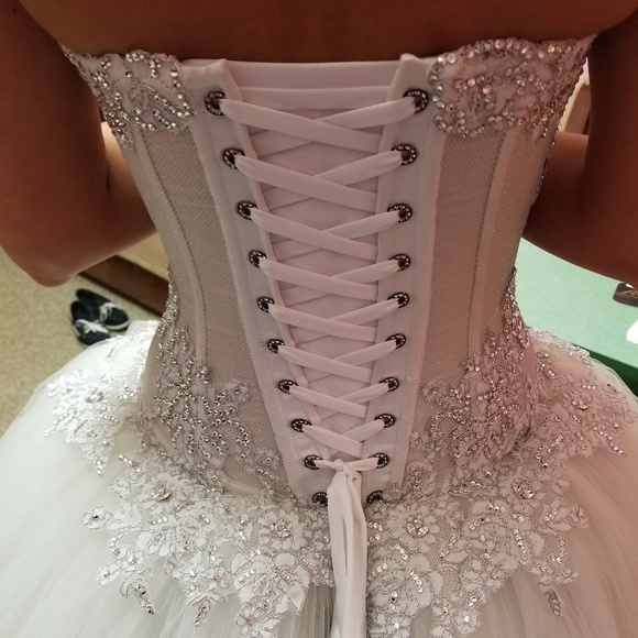 Swarovski Crystal Custom made Wedding Dress - Picture 5 of 5